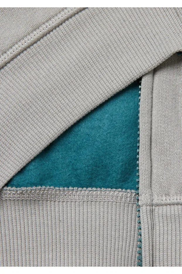Детское худи для мальчиков с принтом United Colors Of Benetton, Dark Green-Grey — фото 3