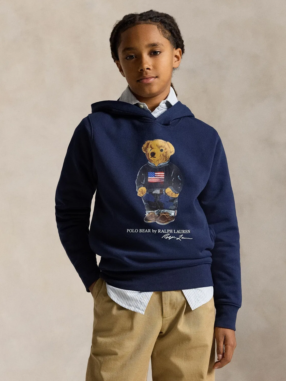Худи с принтом Polo Bear Polo Ralph Lauren, синий