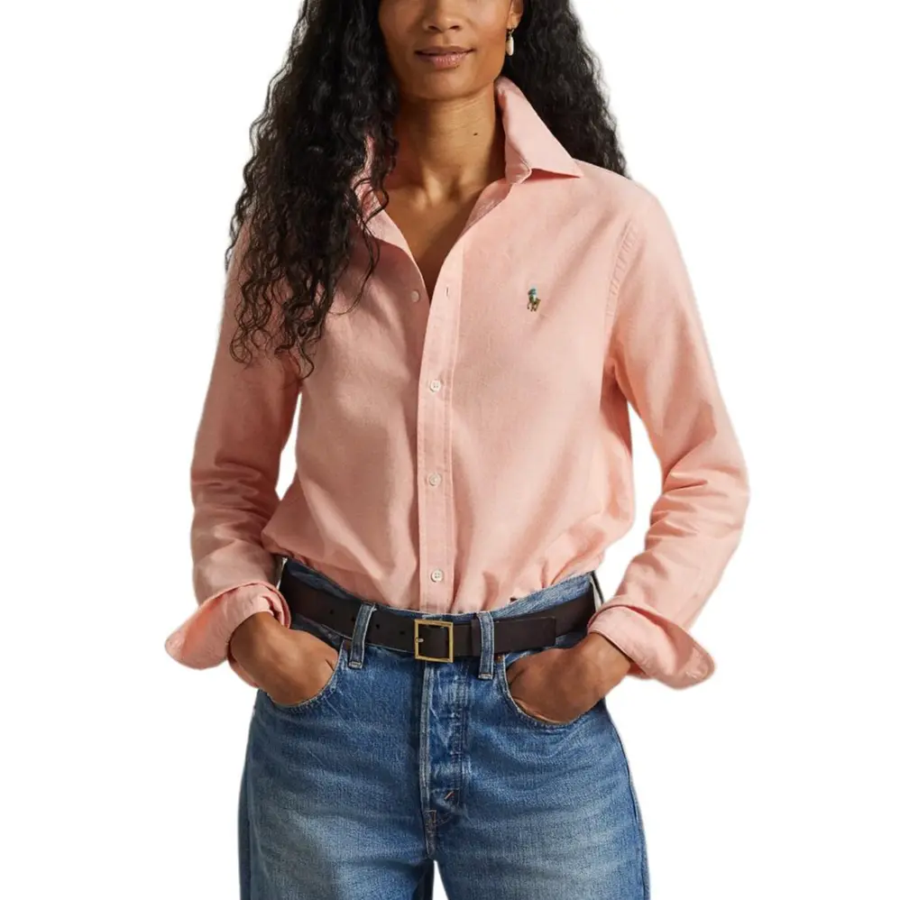 Женская рубашка Polo Ralph Lauren, peach — фото 4