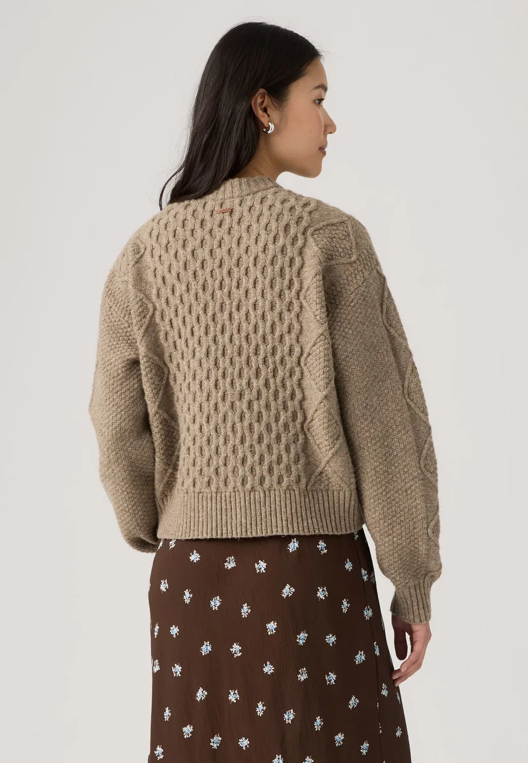 Кардиган Charlotte с круглым вырезом - кардиган Levi'S, Mushroom Heather B2625 Bros — фото 2