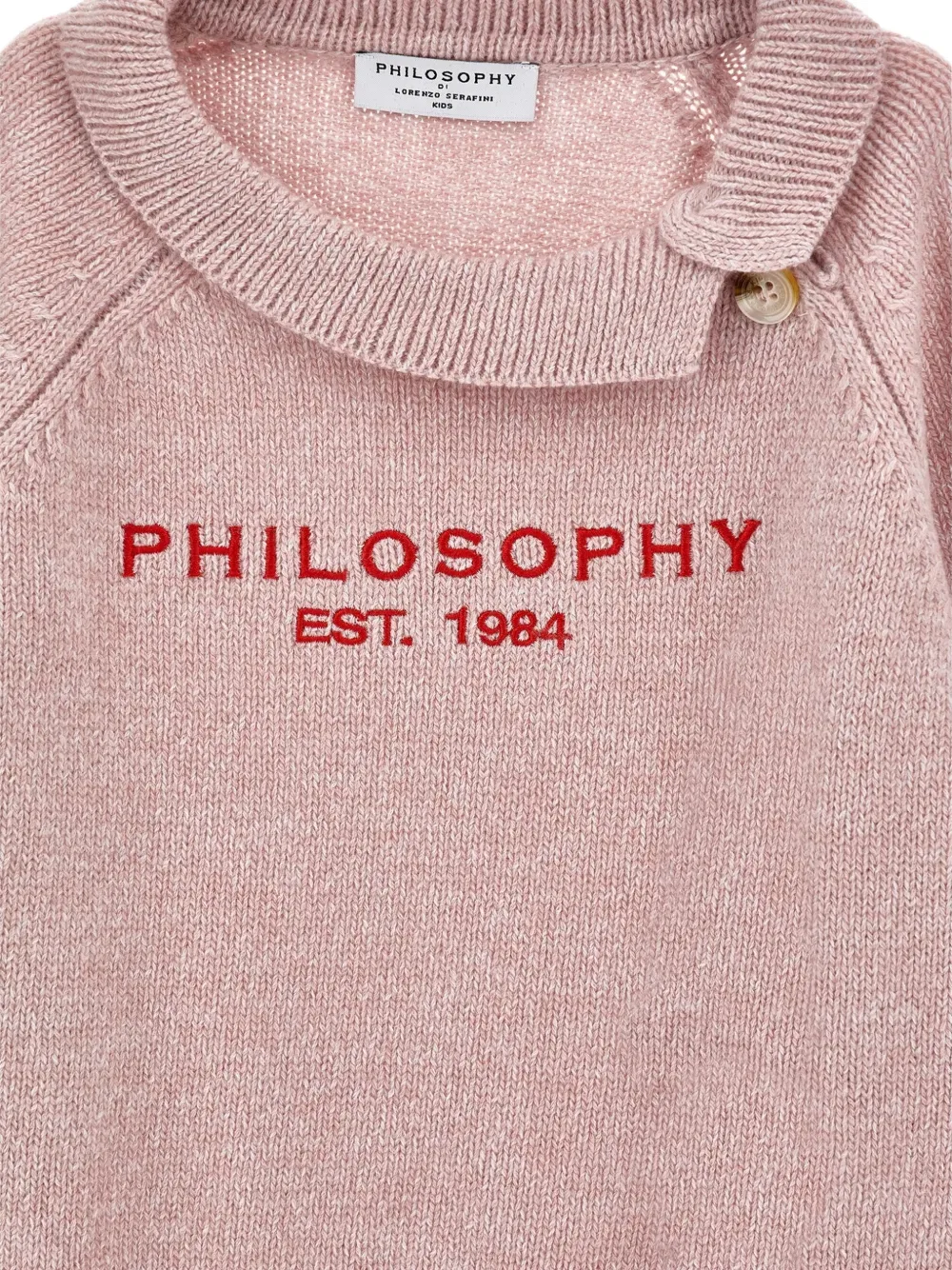 Свитер вязаный Philosophy di Lorenzo Serafini Kids, розовый — фото 3