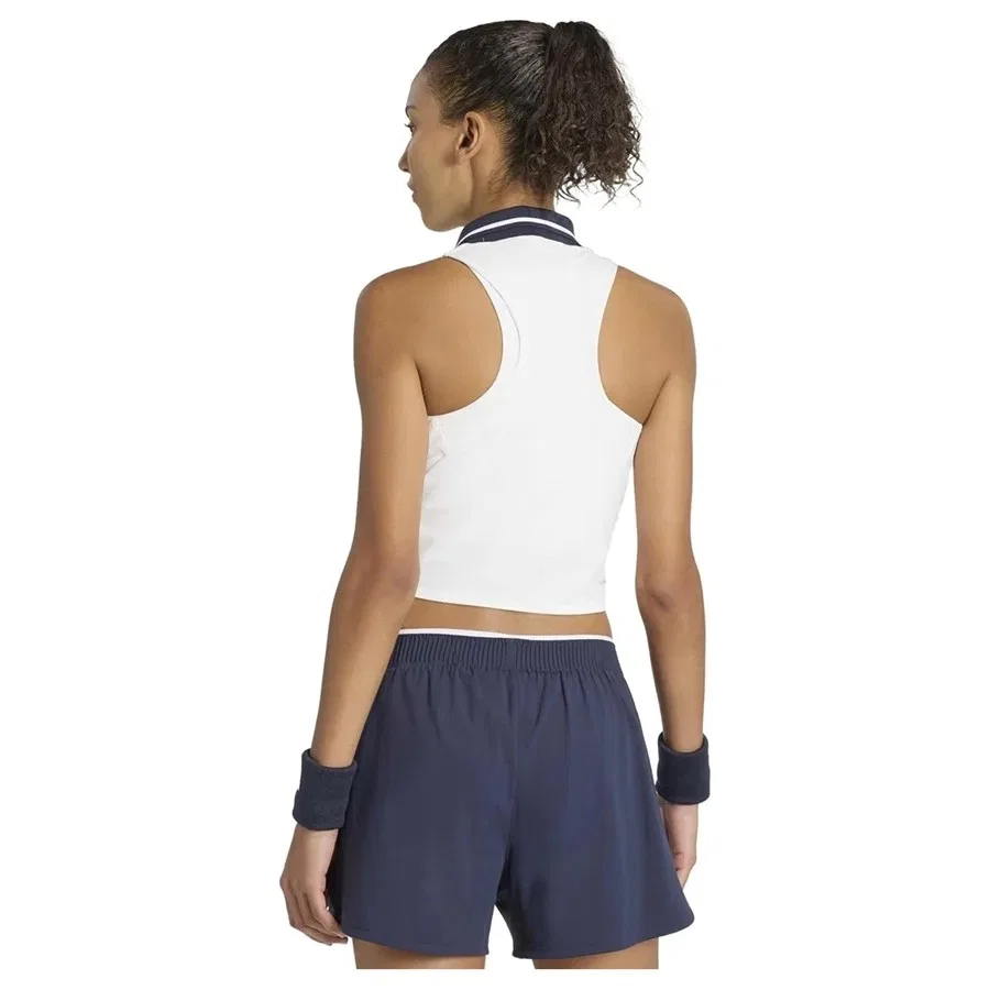 Женский спортивный топ без рукавов adidas CROP TANK PRO KA8883, Белый — фото 3