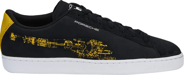 

Кроссовки Puma Porsche Legacy x Suede Black Lemon Chrome, черный