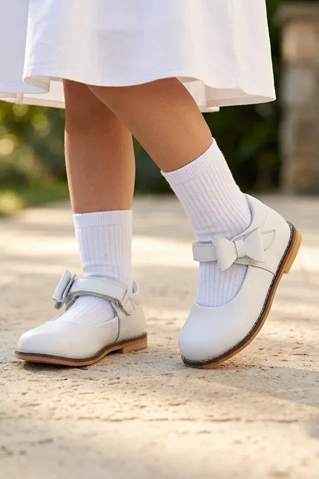 Детские туфли для девочек ортопедические Cevoclub Kids, White