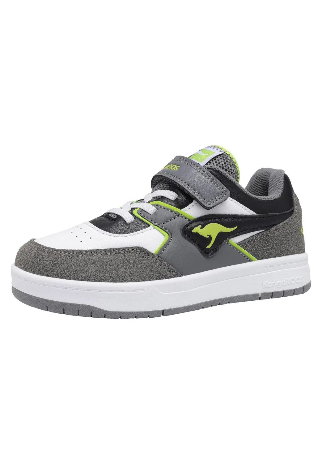 Детские кроссовки с липучкой KangaROOS K-CP Bounder EV, Цвет Dunkelgrau / Weiss