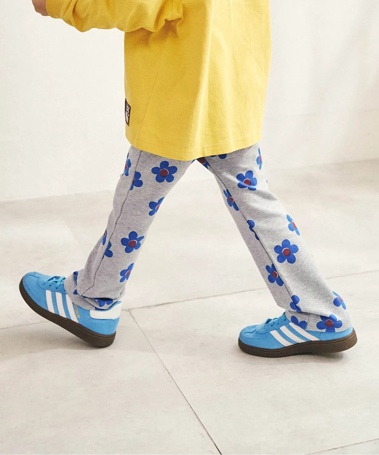 Детские брюки-фларе с принтом Look at Me! Pants apres les cours, Серый