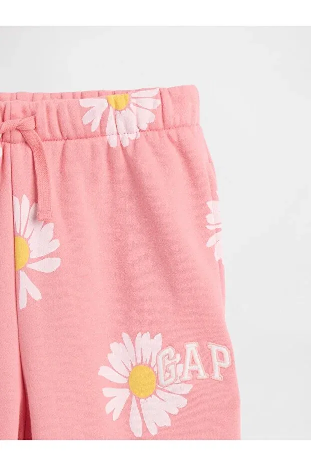 Детские спортивные штаны для девочек с принтом Gap, Pink-002 — фото 2