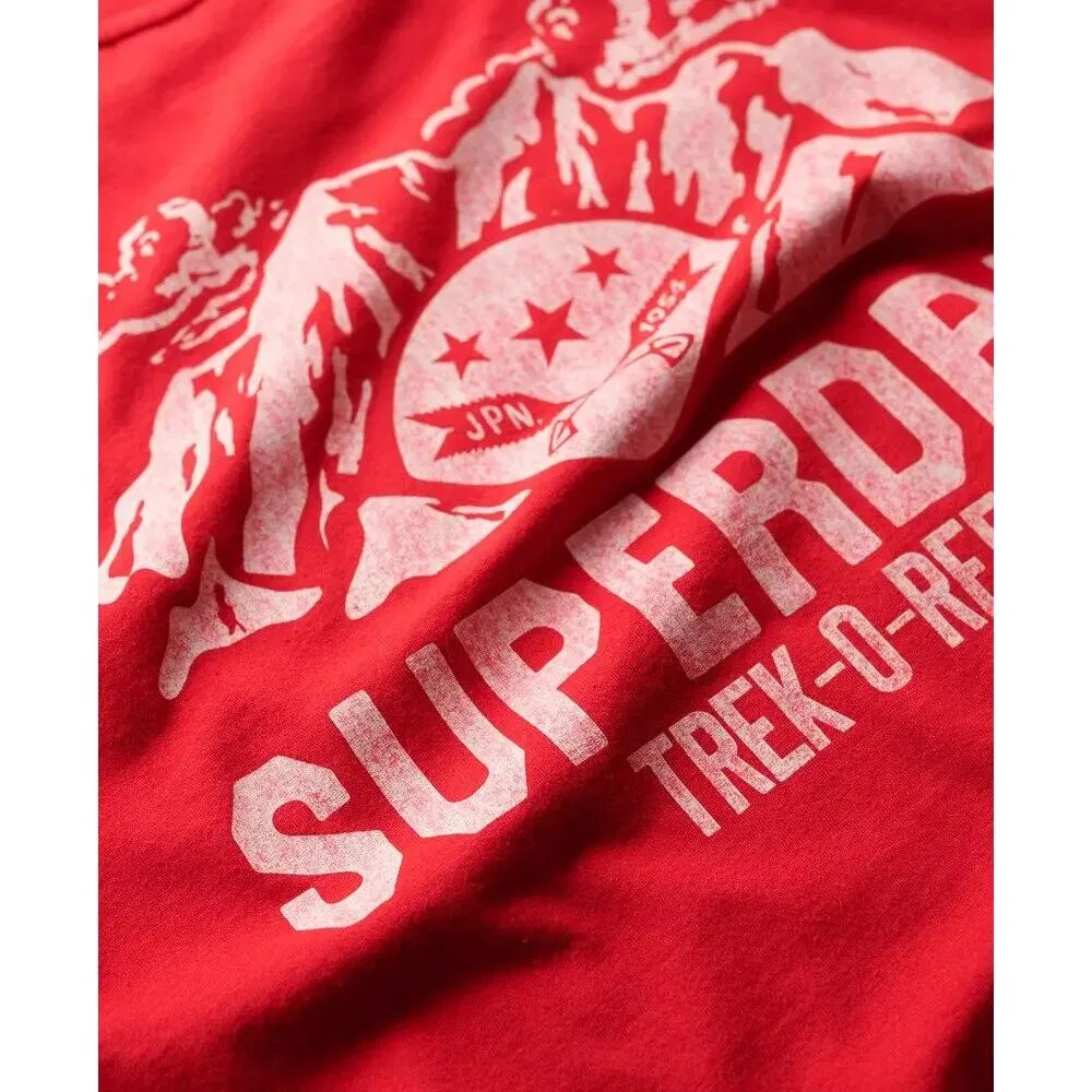Мужская футболка с графическим принтом Outdoor Lo-fi Superdry, Rot — фото 3