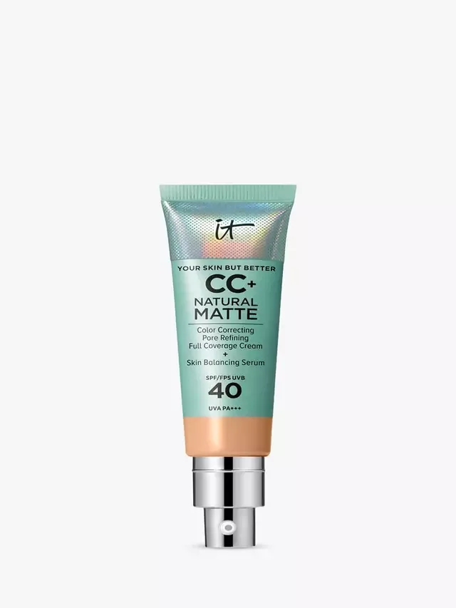 Тональный крем CC+ Natural Matte Foundation SPF 40 для лучшей кожи IT Cosmetics, Medium