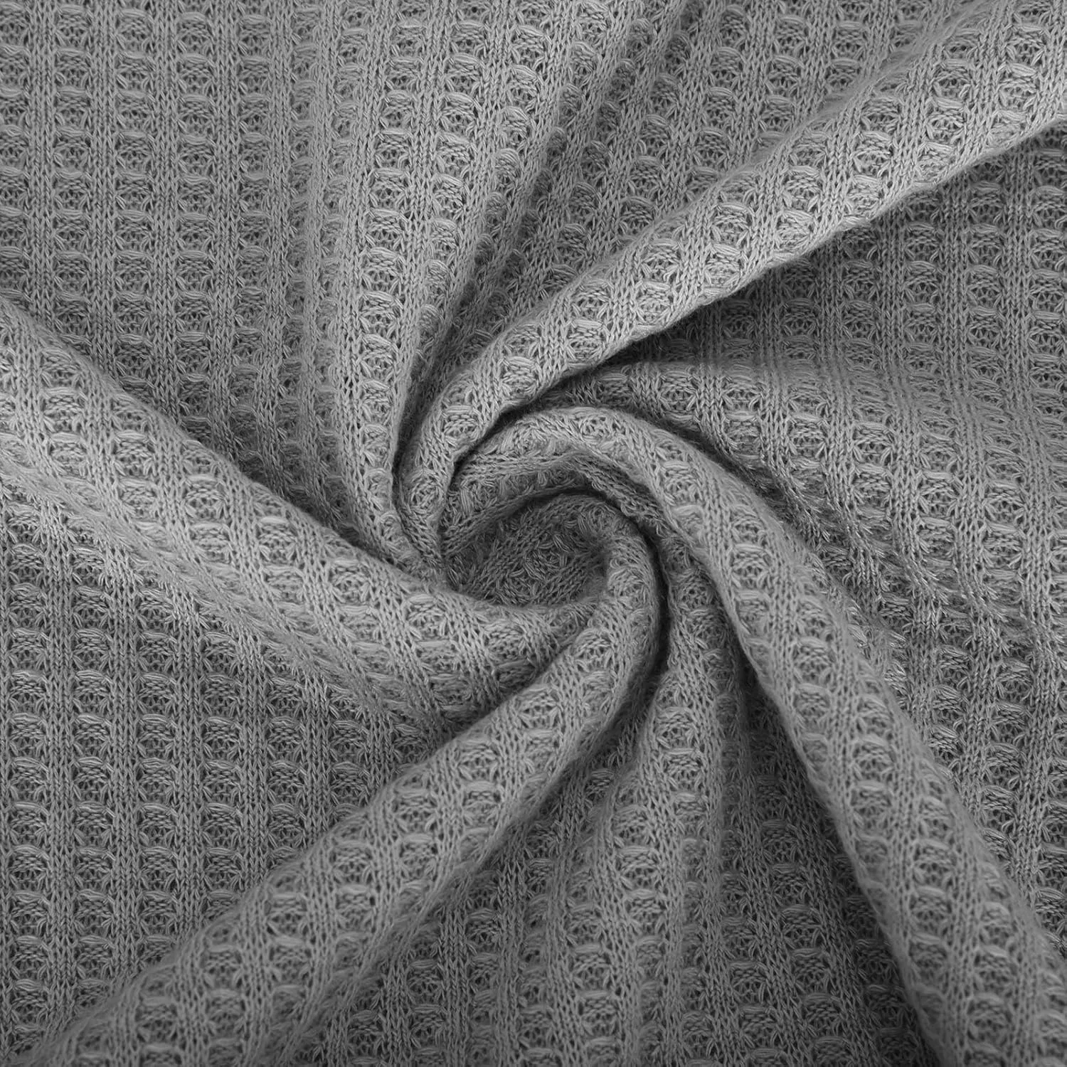 Мужская свободная футболка с вафельной текстурой, Gray — фото 4