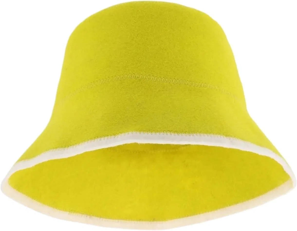 Шапочка для сауны войлочная, ZONSHJDKR, 2 шт, 30x26x16 см, Yellow