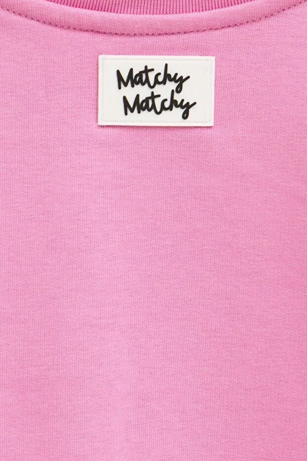 Детские свитшот для девочек хлопковый Matchy Matchy, Pink — фото 4