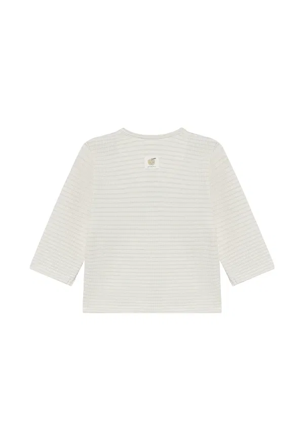 Футболка с длинным рукавом хлопок Langarm stripe Noppies, Egret, цвет egret — фото 2