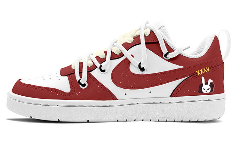 

Кроссовки Nike Court Borough Series Skateboard Shoes Women's Low-Top Red White