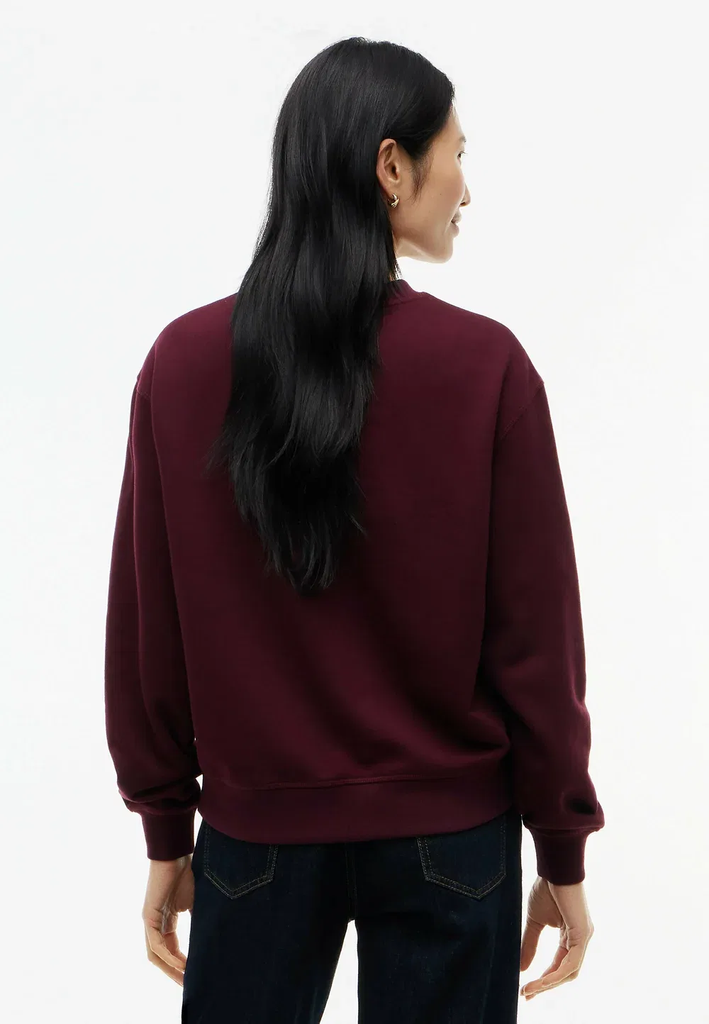 Толстовка с круглым вырезом и логотипом в тон ткани - толстовка Tommy Hilfiger, Deep Burgundy — фото 3