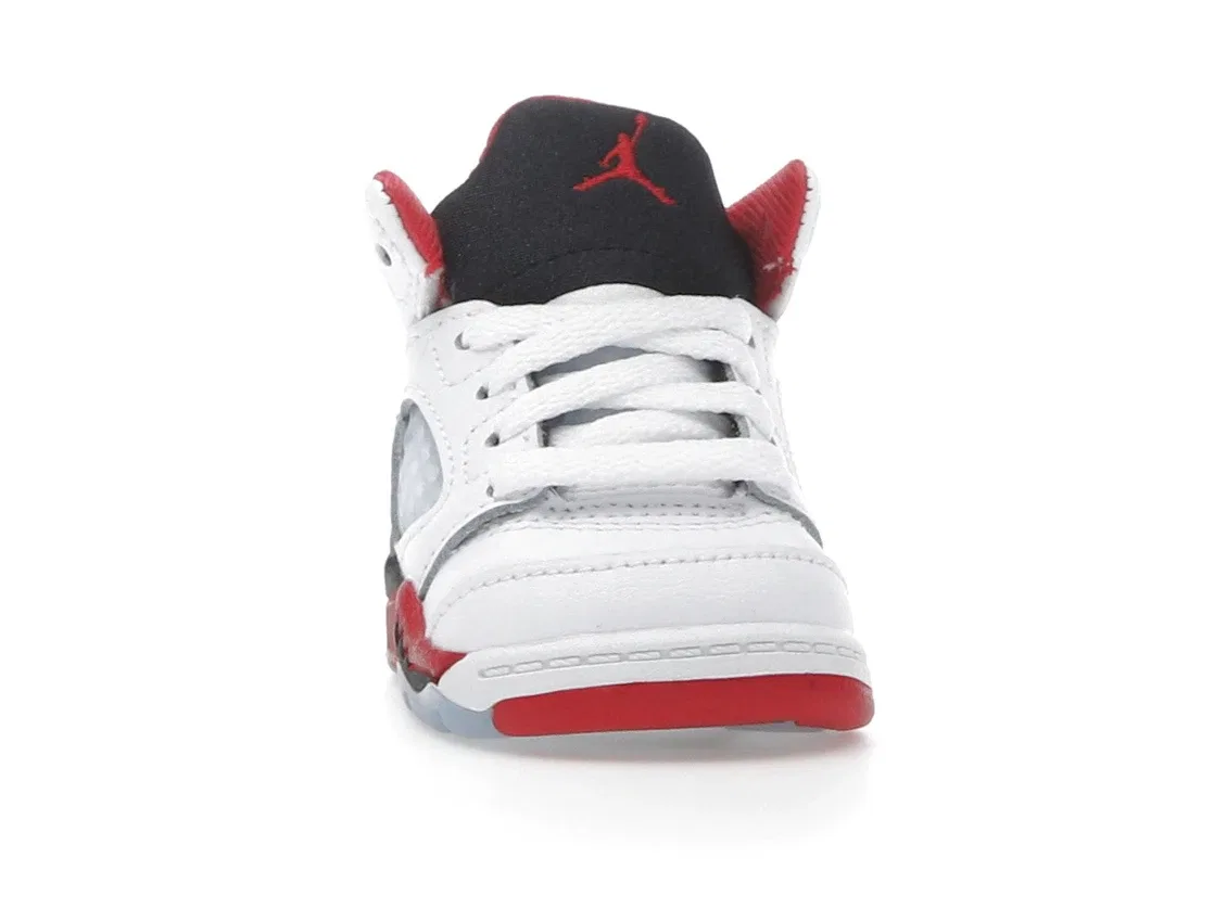 Детские кроссовки Lifestyle с принтом Jordan 5 Retro, White/Fire Red/Black — фото 2