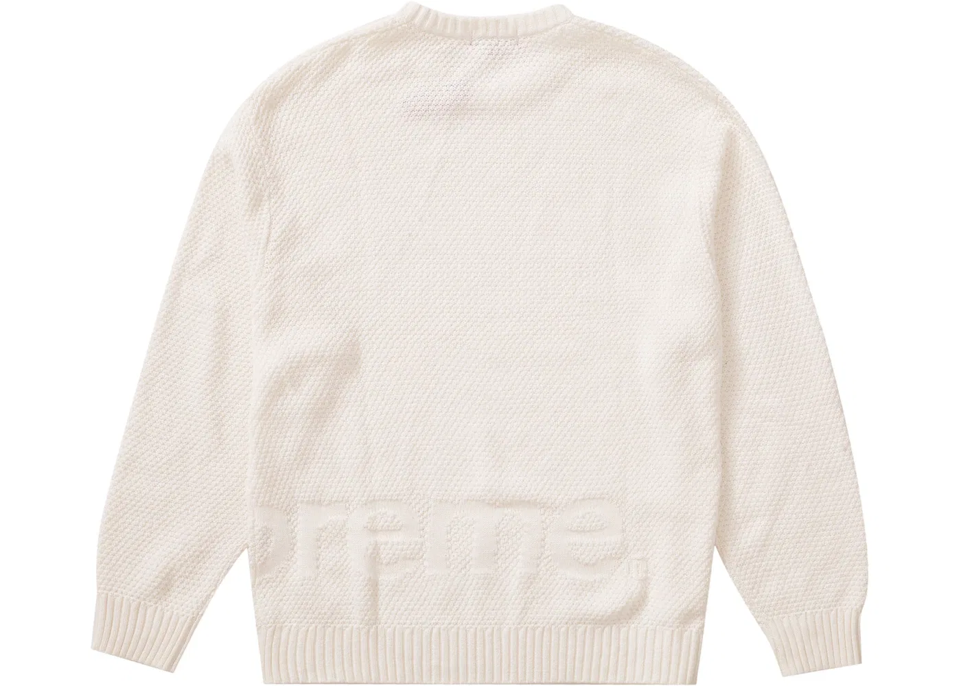 Мужской свитер с рельефной текстурой Supreme Sweater, White — фото 2