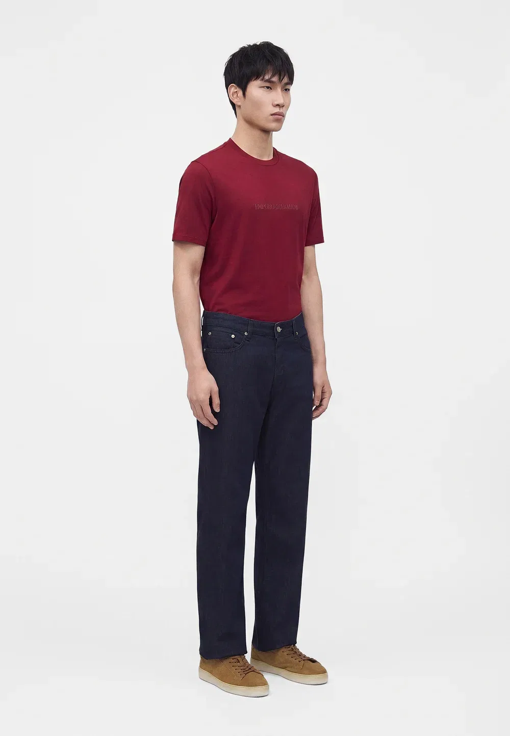 Брюки с карманами - джинсы прямого кроя Emporio Armani, Blue Denim — фото 4