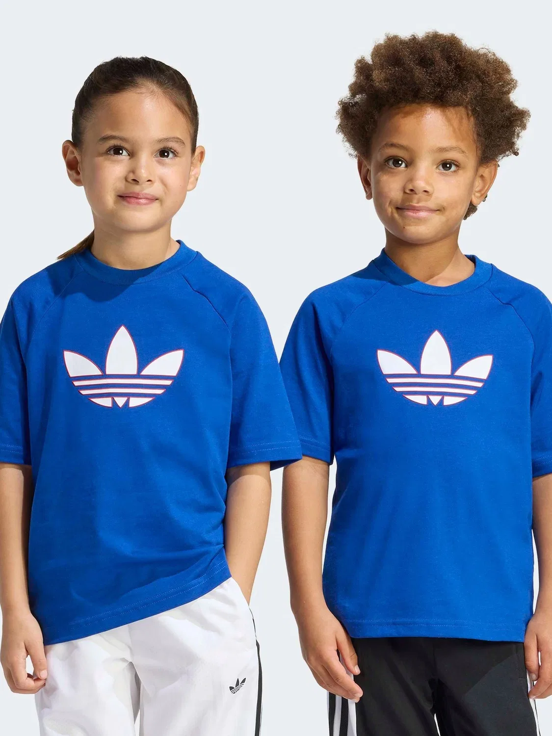 Футболка с принтом Trefoil, Oversized, adidas Originals, синий