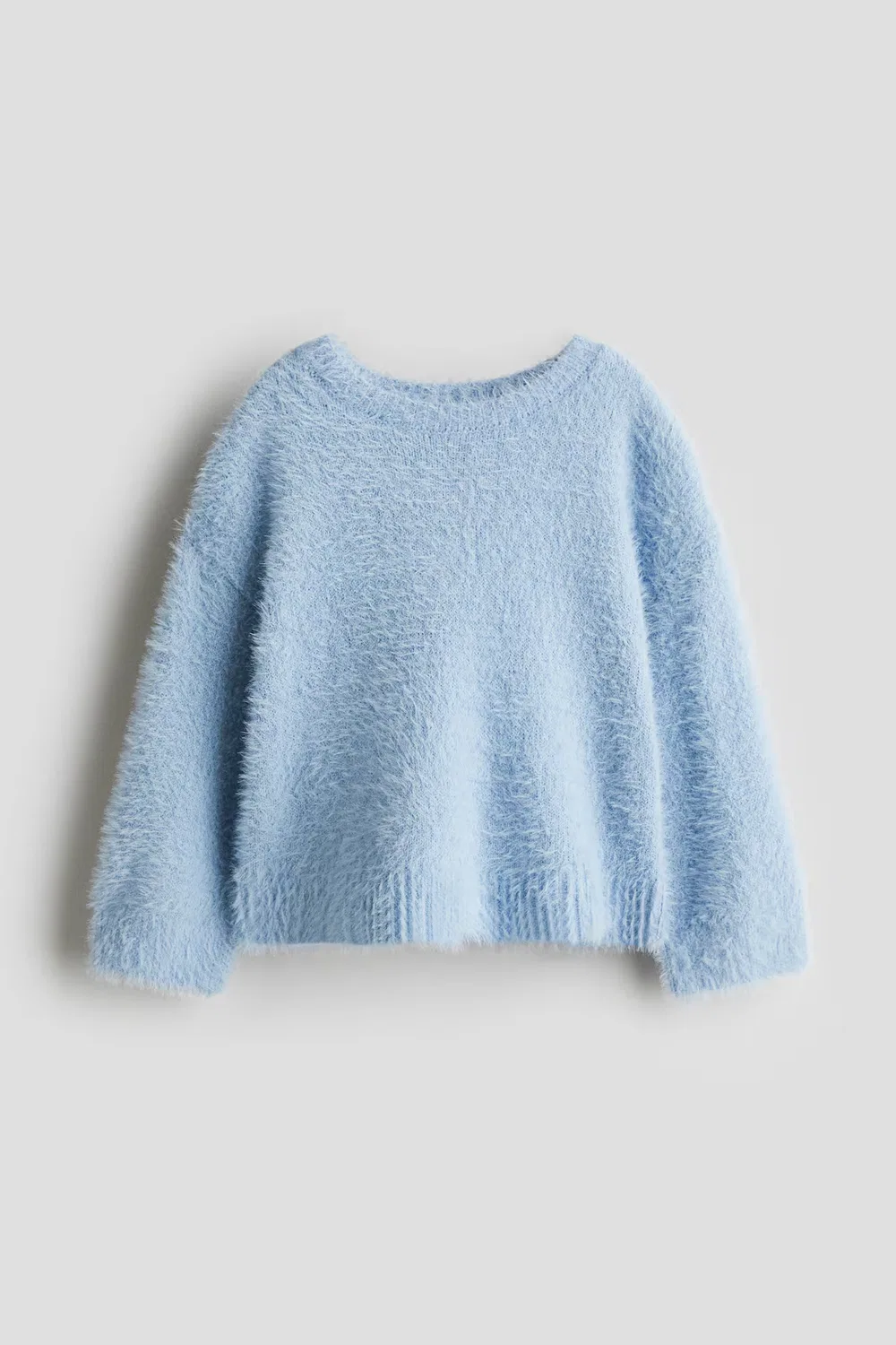 Свитер из тонкой ворсистой вязки H&M, Hellblau