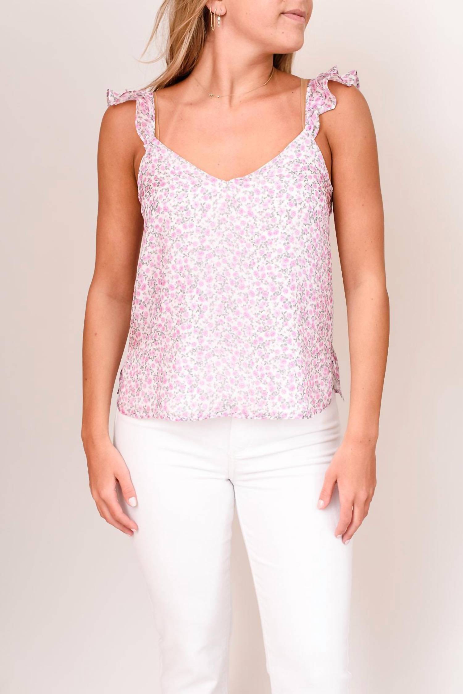 

Шифоновая майка Cara In Confetti Mini Flora Cami NYC