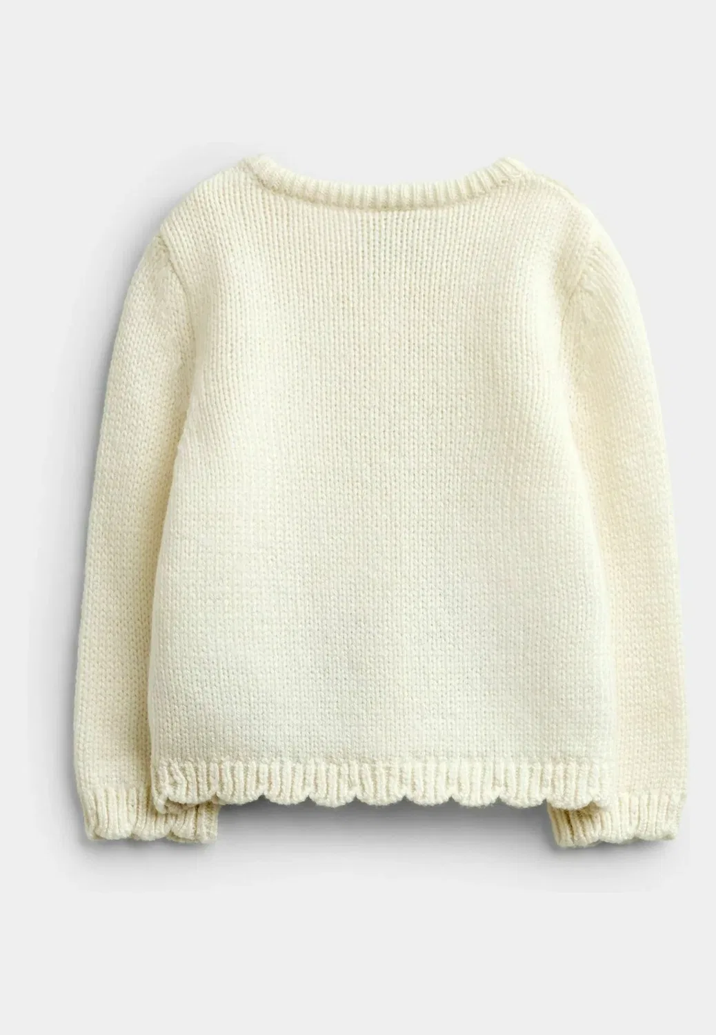 Вышитый вязаный кардиган - кардиган Jojo Maman Bébé, Cream Floral — фото 2