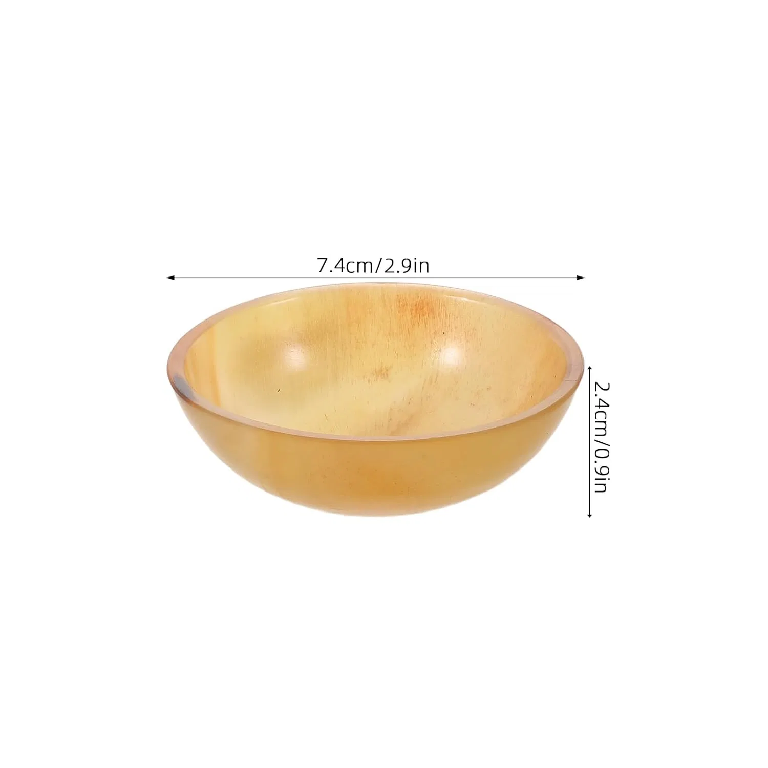 Gua Sha скребок из натурального рога, FONDOTIN, желтый, 7,4x7,4x2,4 см — фото 2