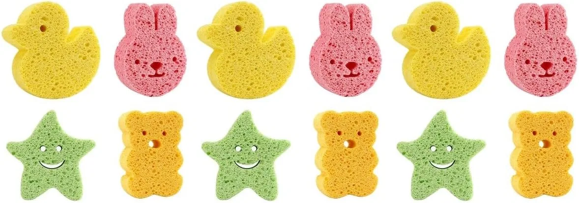 Детская мочалка для ванны, набор 12 шт, FRCOLOR, ассорти — фото 4