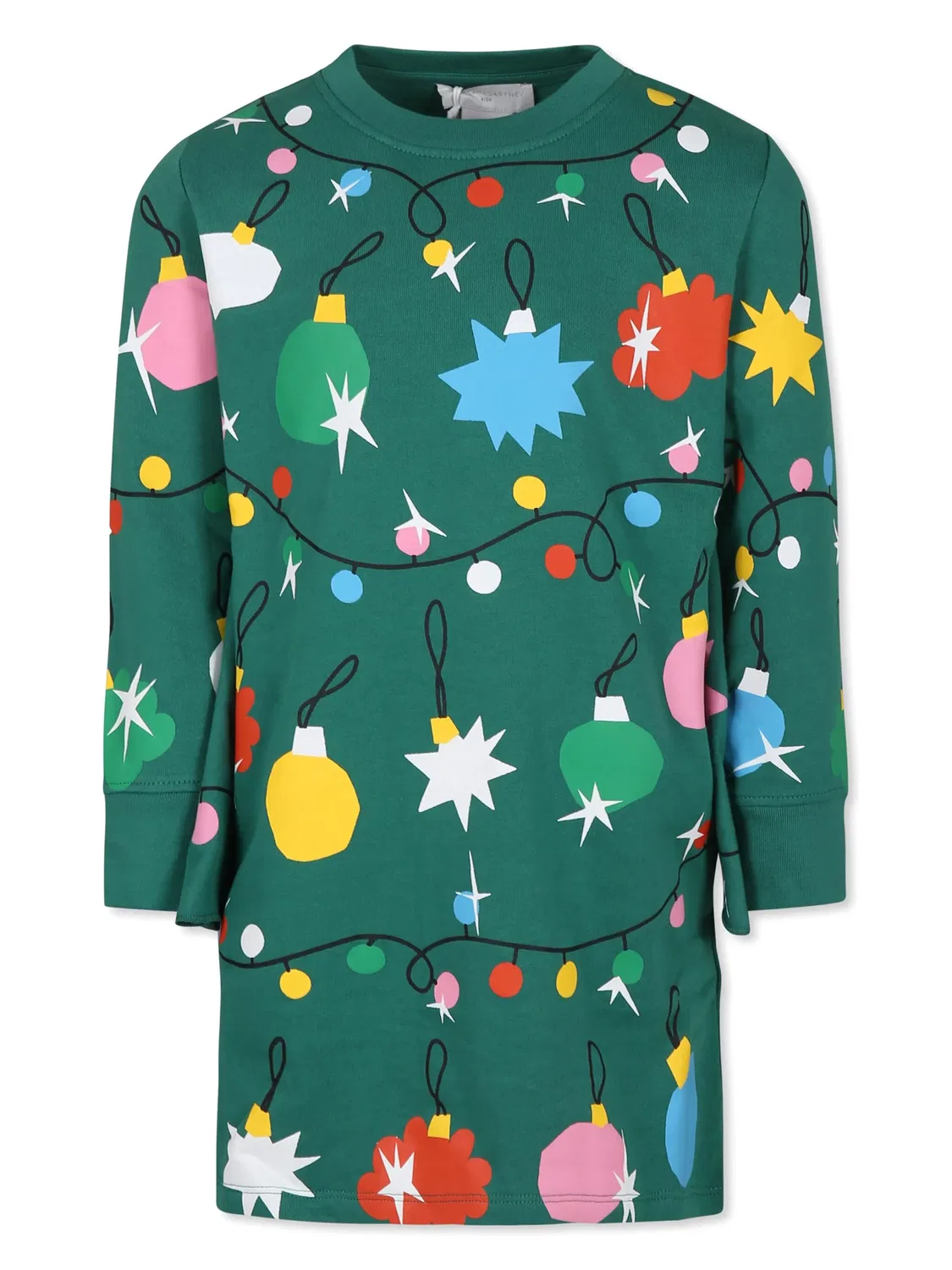 Платье с графическим принтом Stella McCartney, темно-зеленый