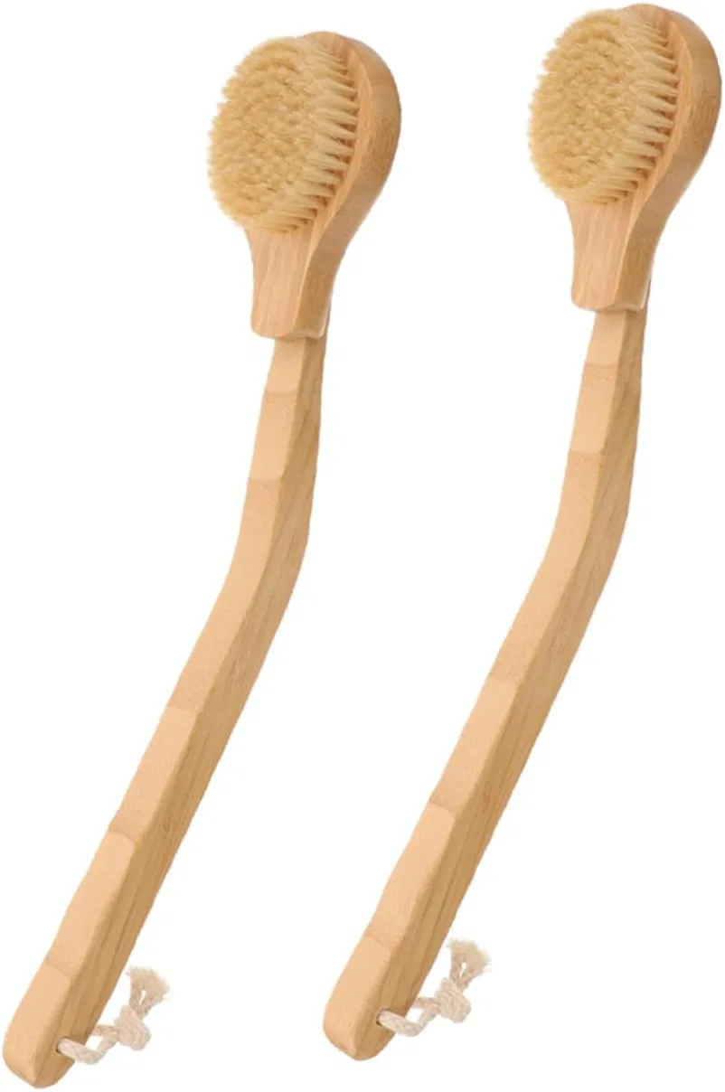 Щетка для тела с длинной ручкой, HOUDERCO, 1 шт., 42 см, Khaki