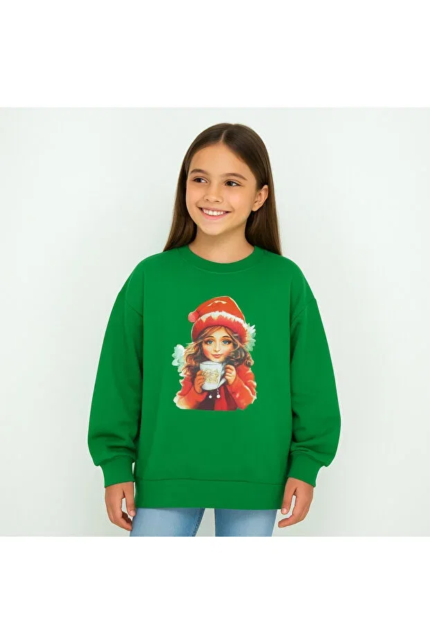 Детские свитшот для девочек хлопковый Atabay Kids, Green