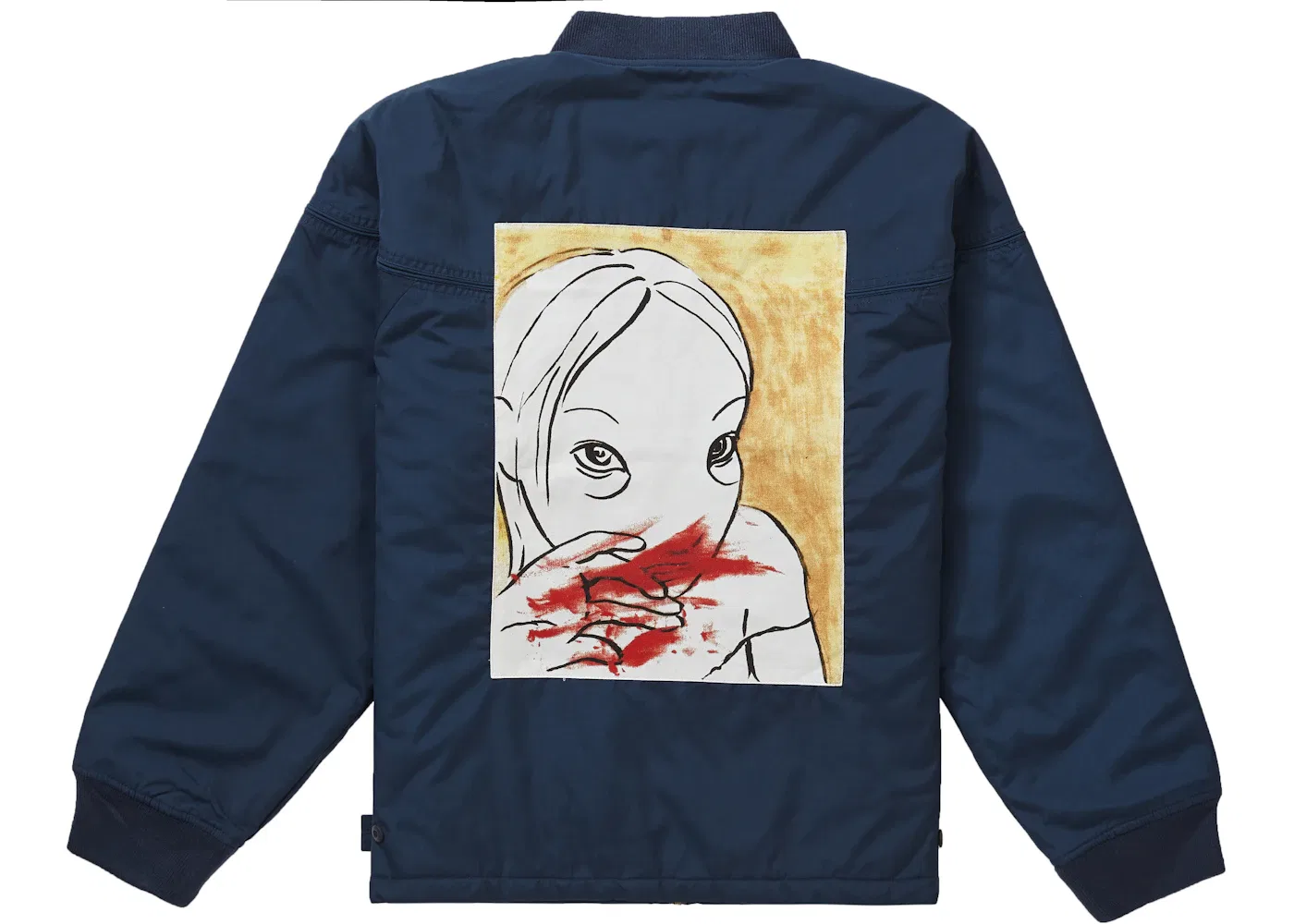 Мужская куртка-бомбер Supreme Crew Jacket, Navy — фото 3