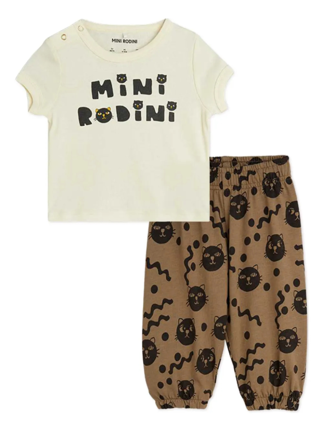

Комплект спортивного костюма Mini Rodini Cats, белый