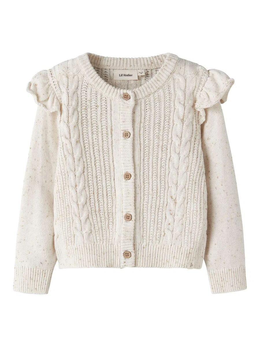 Вязаный кардиган Lil'Atelier бежевого цвета