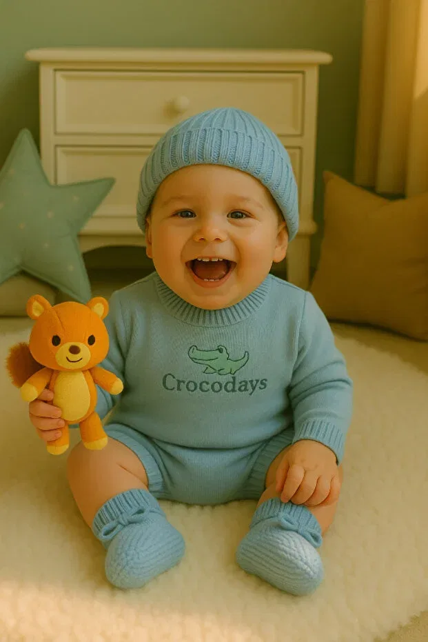 Детские пинетки для новорожденных вязаные Dapwear'S Kids, Blue