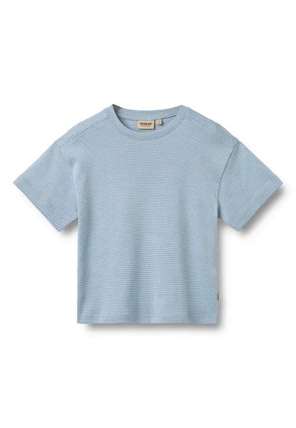 Футболка хлопковая 2 pack tommy - print t-shirt Wheat, Faded Blue Stripe, синий — фото 3