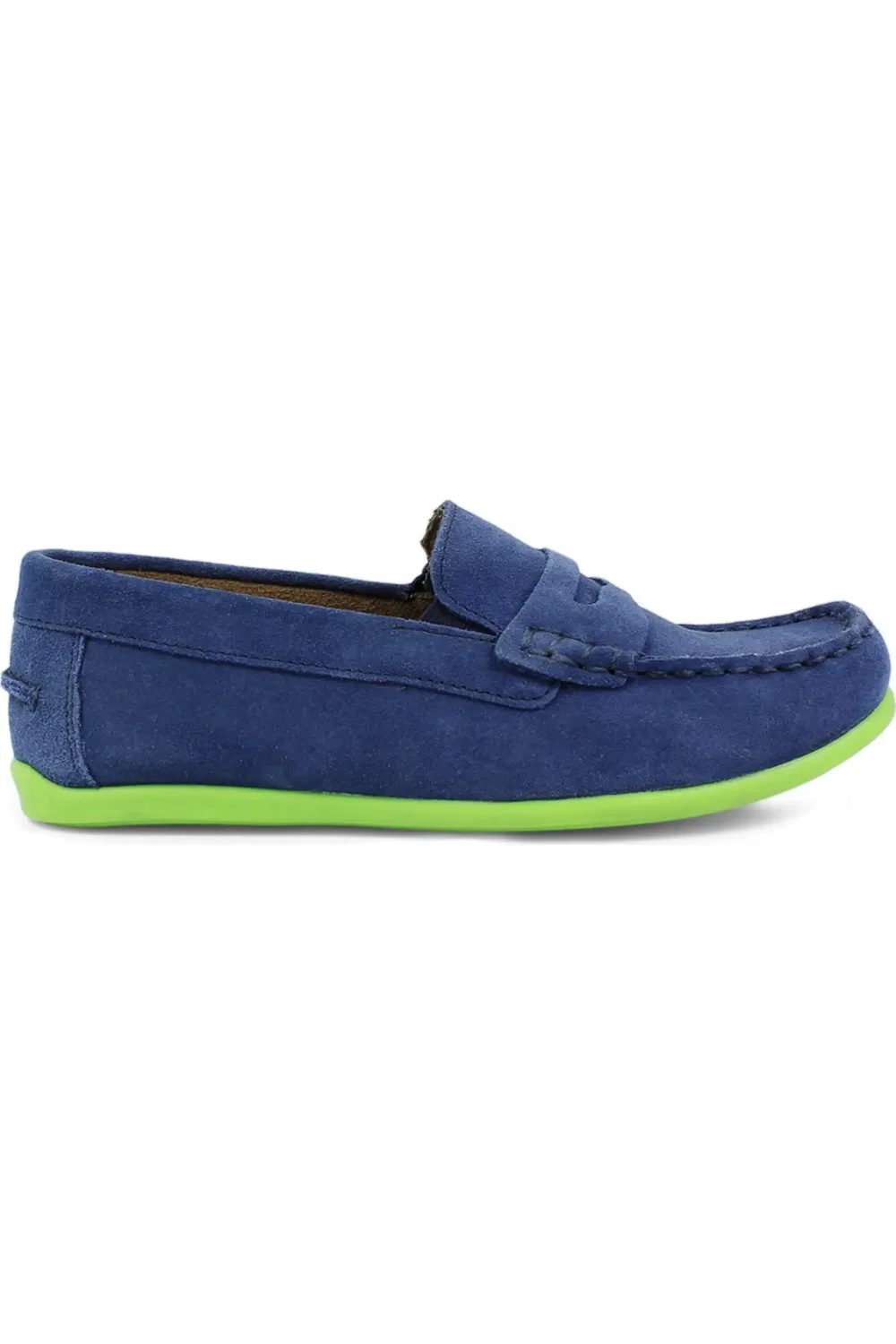 Детские туфли лоферы из гладкой кожи Jasper Jr Florsheim, Blue Suede — фото 2