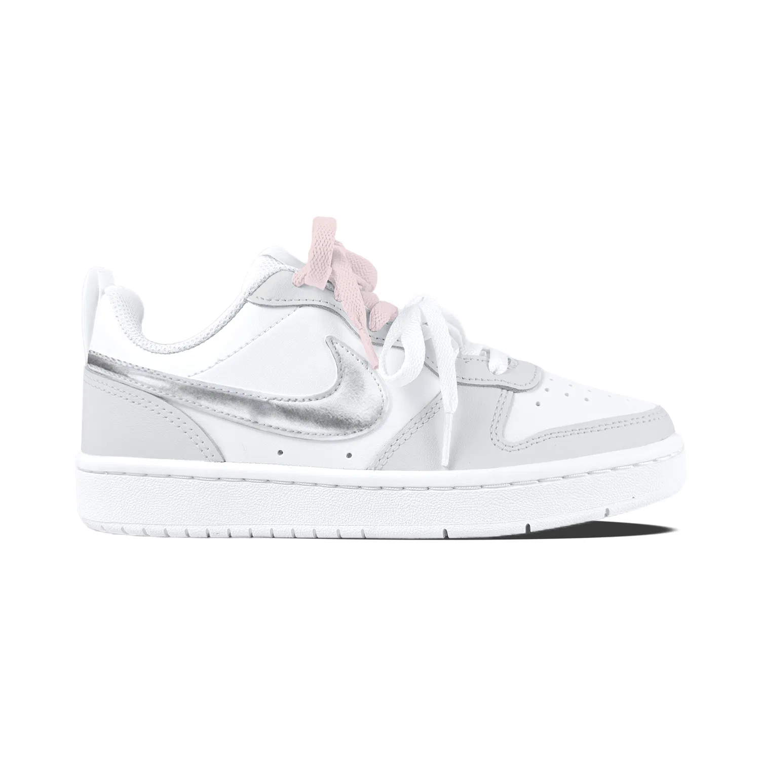 Детские кроссовки для скейтбординга с принтом Silver Pink Nike — фото 3