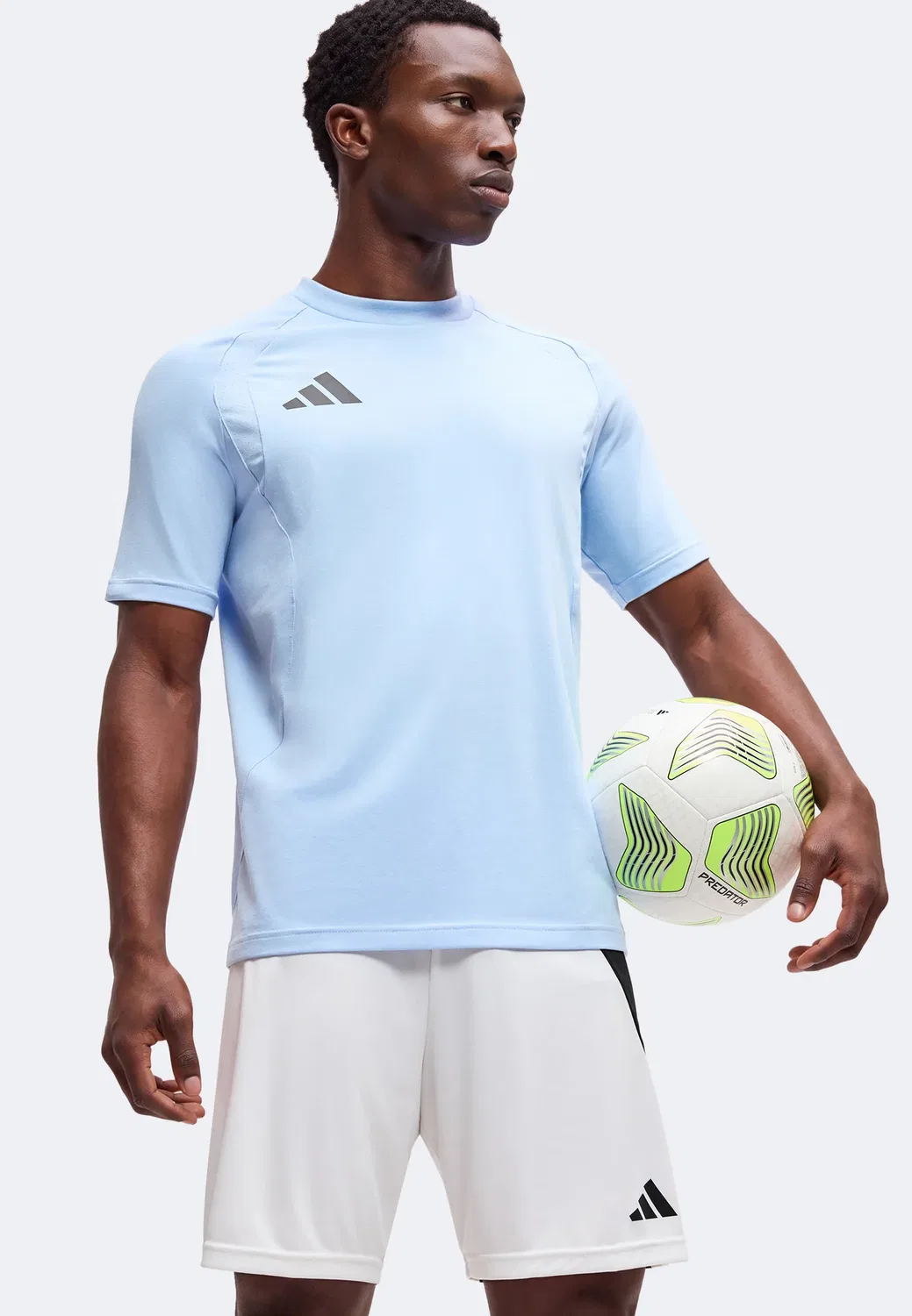 Футболка Tiro travel - спортивная футболка Adidas Performance, Glow Blue/Black — фото 4