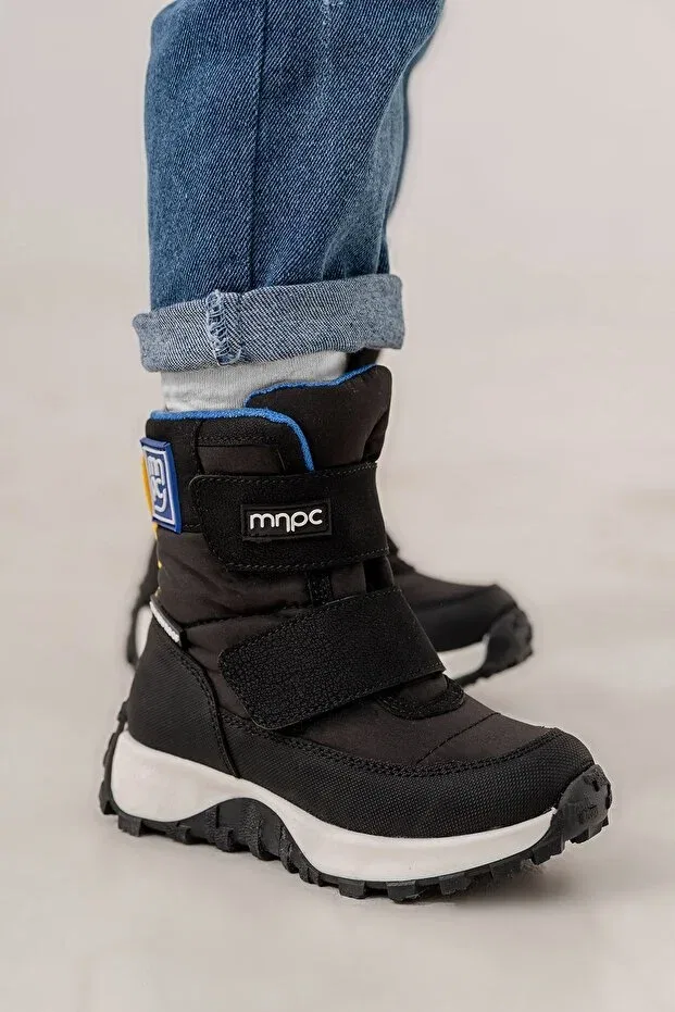 Детские ботинки для девочек водоотталкивающие Mnpc, Black — фото 2