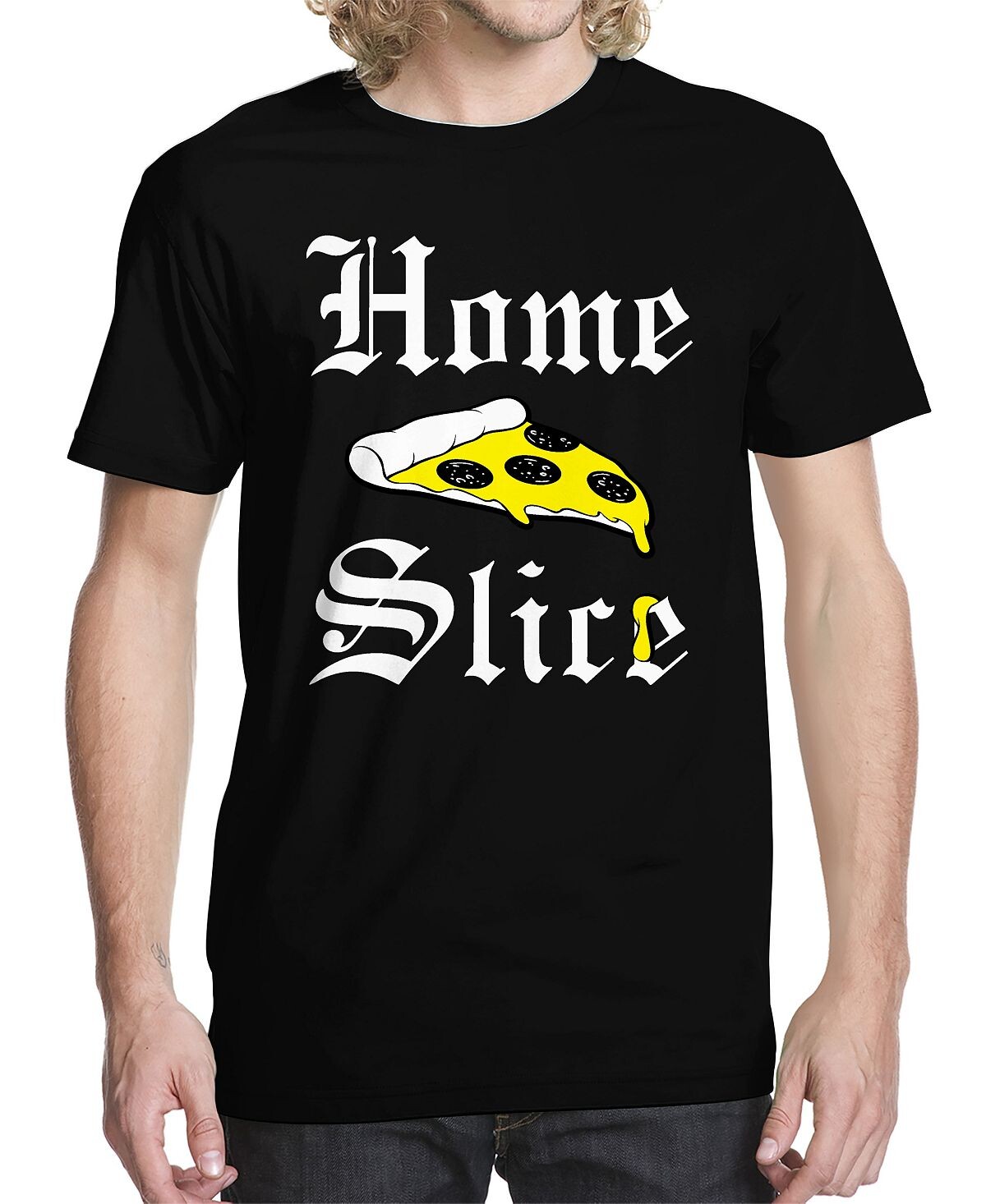

Мужская футболка с рисунком home slice Buzz Shirts, черный