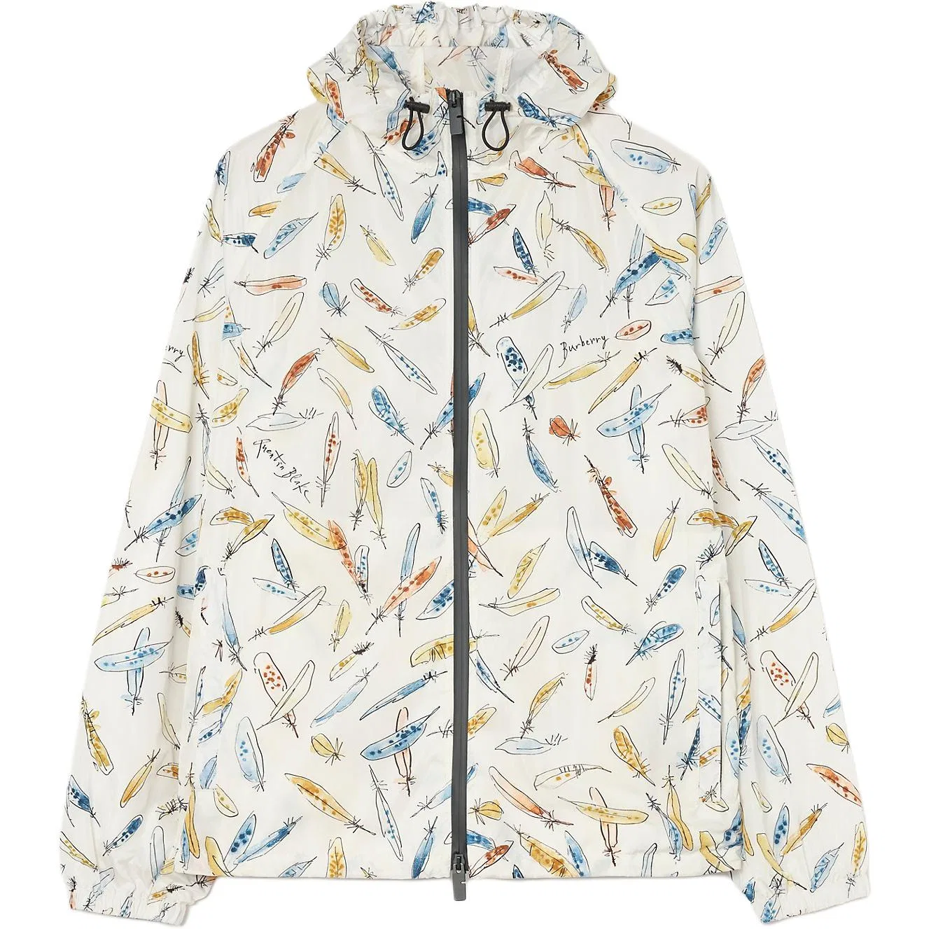 Мужская куртка с капюшоном средней посадки прямого кроя Burberry, Ink Blue