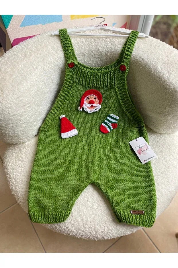 Детское боди-комбинезон для новорожденных вязаный Funda, Green