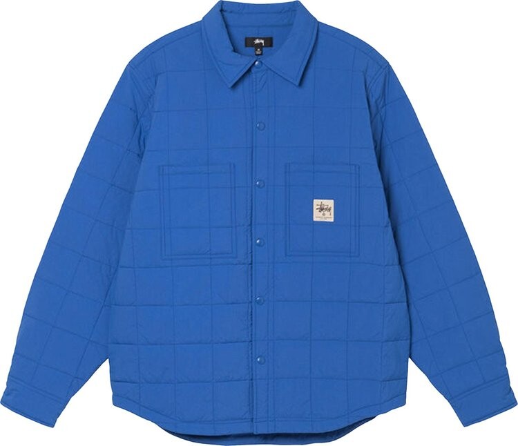 

Рубашка Stussy Quilted Fatigue Shirt 'Blue', синий