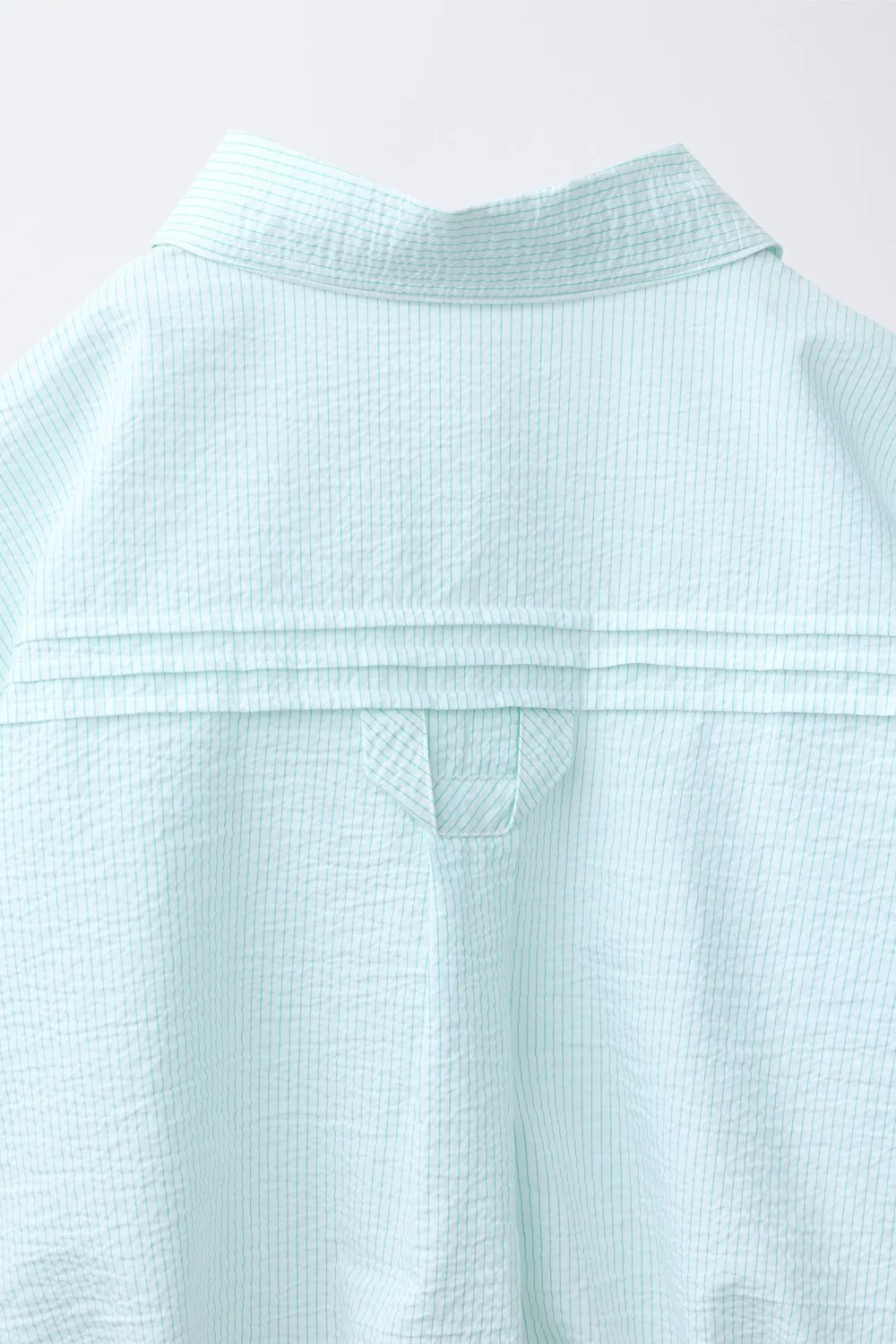 PENN Полосатая рубашка ZARA, Green/Ecru — фото 4