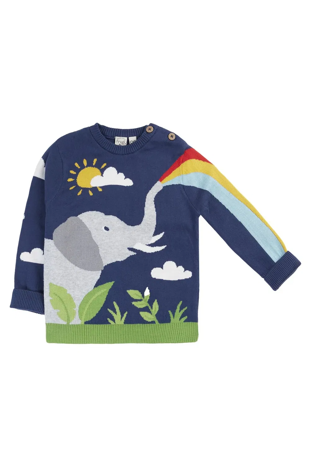 Детский вязаный джемпер Elwood Frugi, Blue
