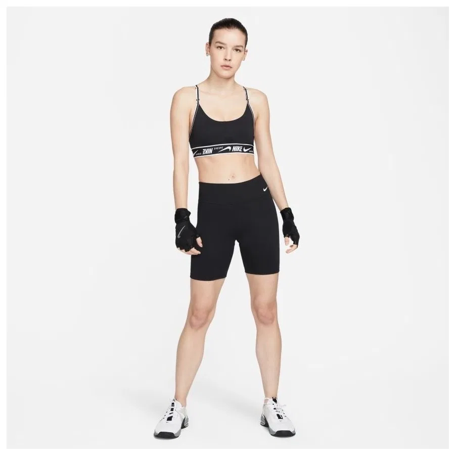 Спортивный бюстгальтер с легкой поддержкой Dri-FIT Indy Light-Support Padded Logo Nike, Черный — фото 4