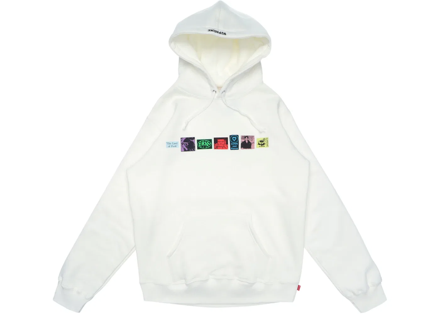 Мужской свитшот с капюшоном Supreme Sweatshirt, White