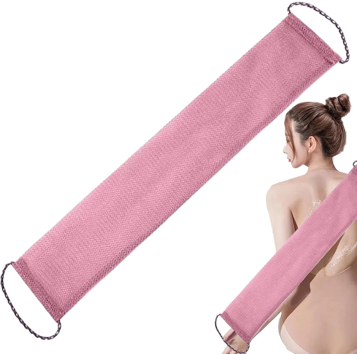 Мочалка для спины, Nylon, 40 г, 75x14x1.2 см, Rose Ghjkldha