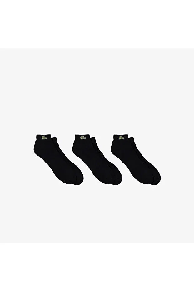 Носки женские Lacoste Black, хлопковые, однотонные